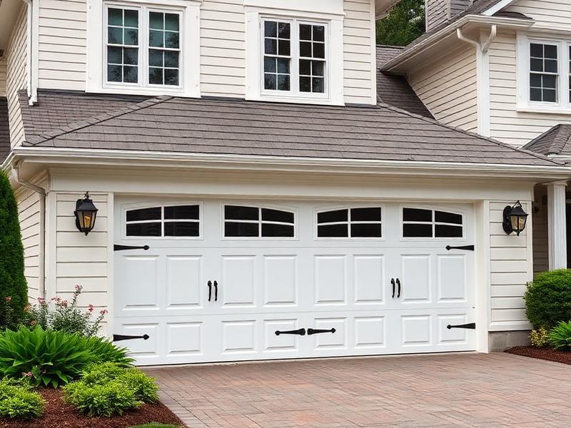 Classic carriage house style garage door installation